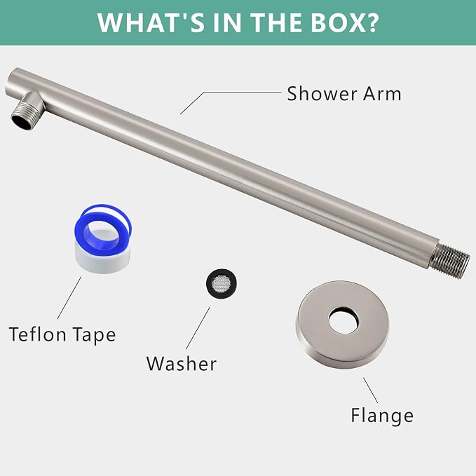 Voolan 15" Round Shower Arm - Image 3