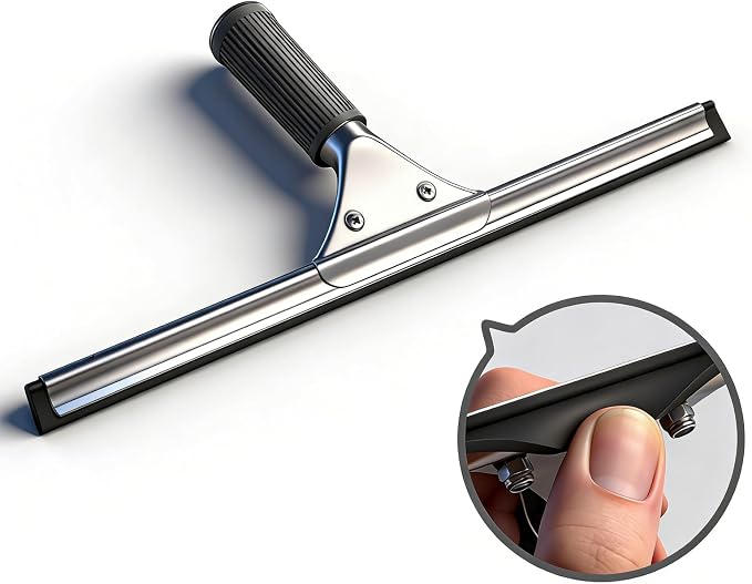 14-inch Squeegee for Shower Glass & Window Cleaning, Professional Stainless - Image 4