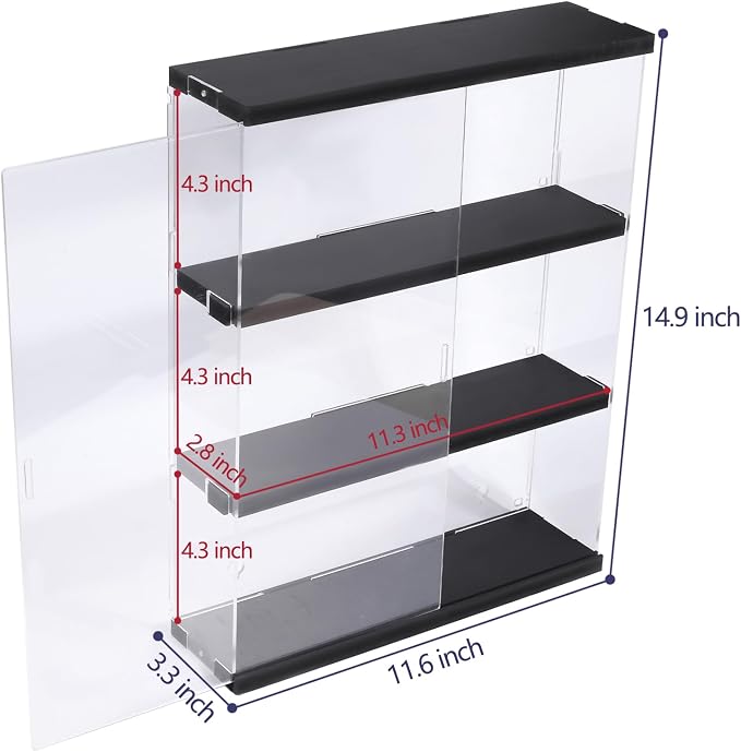 Choowin 3 Layer Wall Shelf Clear Acrylic Display Case - Image 2