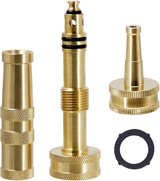 Twinkle Star Solid Brass Heavy Duty Adjustable Twist Hose Nozzle Jet Sweeper - Image 7