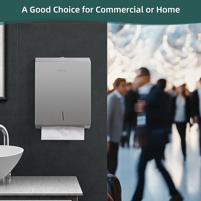 Paper Towel Dispenser Wall Mount, Large Commercial C/Z Tri Fold Multifold Hand - Image 6