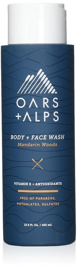 Oars + Alps Mens Moisturizing Body and Face Wash, Skin Care Infused by OarsAlps
