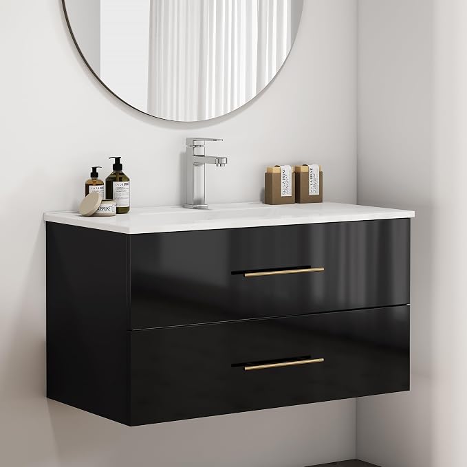 36" Wall Mounted Bathroom Vanity by KebuzHouse