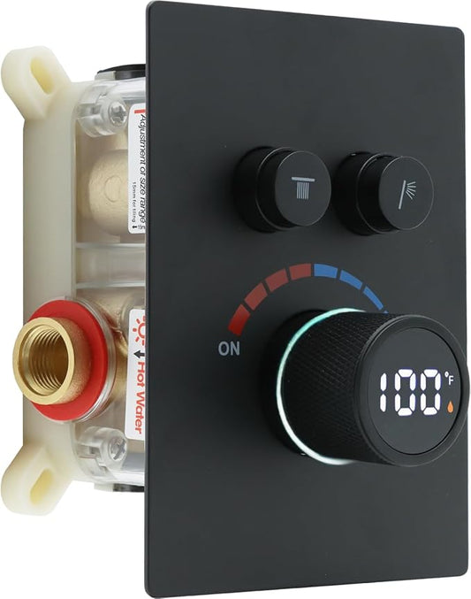 Digital Display Shower Valve Shower Valve 2 Way Shower Diverter Valve Shower by Backnets