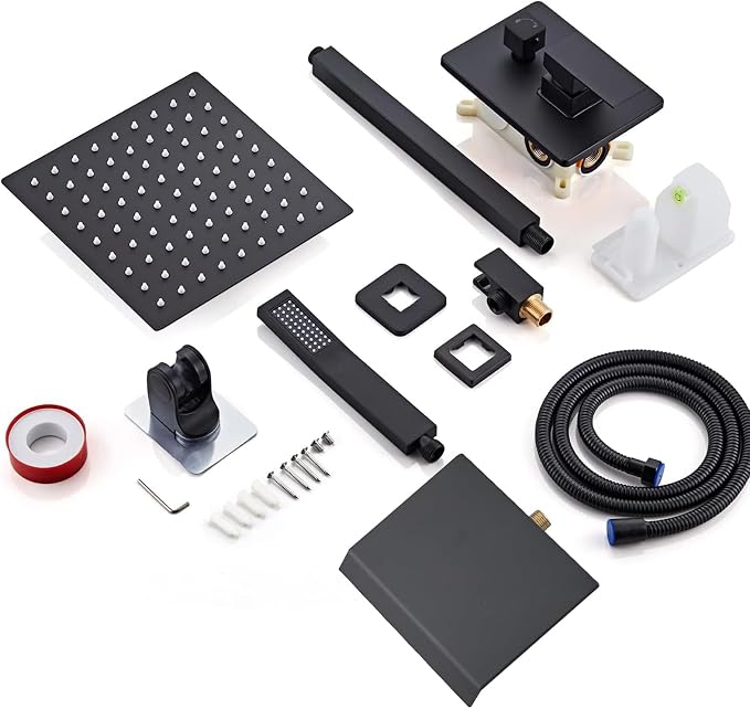 12 Inch Shower Faucet Set, Ceiling Mounted Rainfall Shower System - Image 8