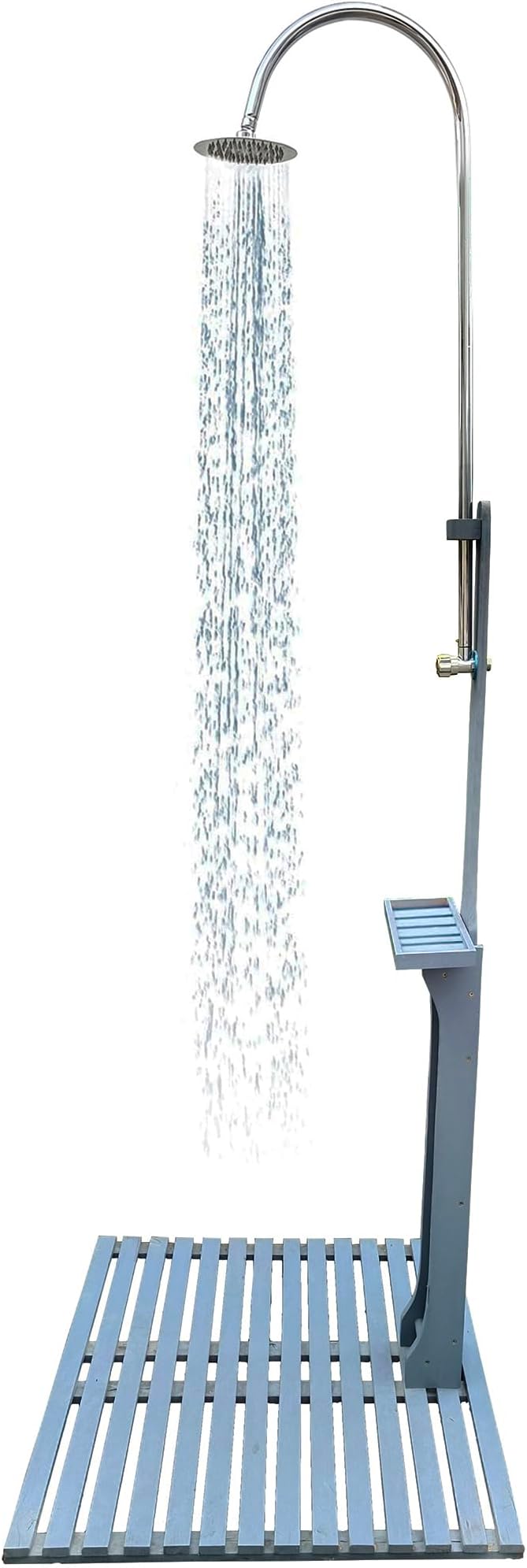 Outdoor Pool Shower Kit Portable Wood Outdoor Garden Pool Shower by Zjjseloru