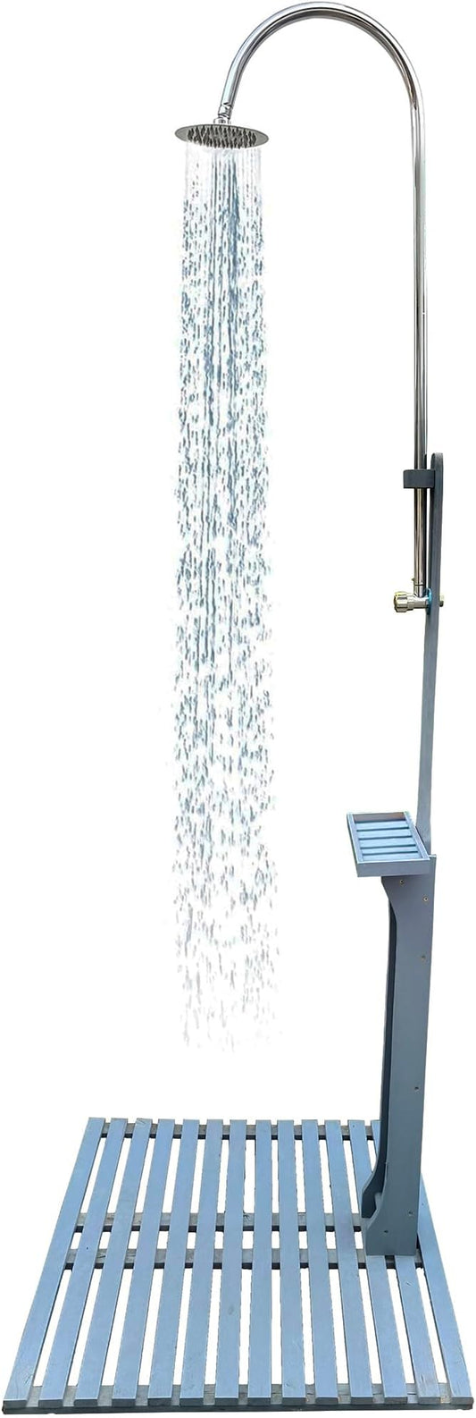 Outdoor Pool Shower Kit Portable Wood Outdoor Garden Pool Shower by Zjjseloru