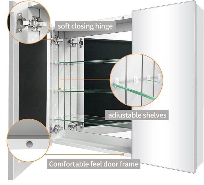 Aluminum Bathroom Medicine Cabinet - Image 3