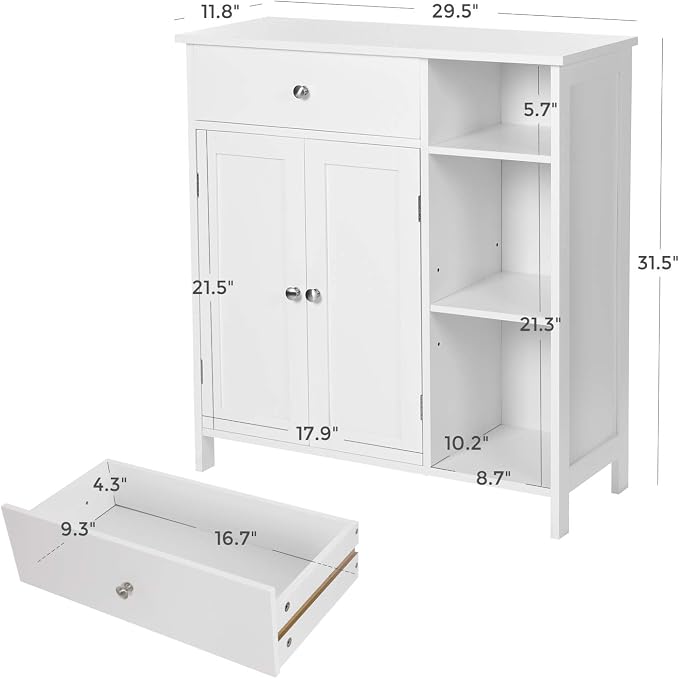 VASAGLE Floor Storage Cabinet - Image 3