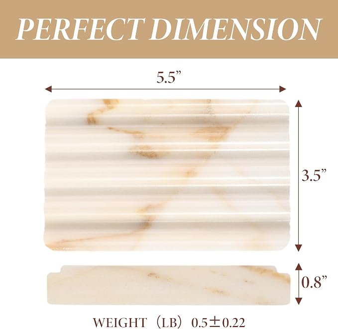 Koville Natural Marble Soap Dish - Image 2