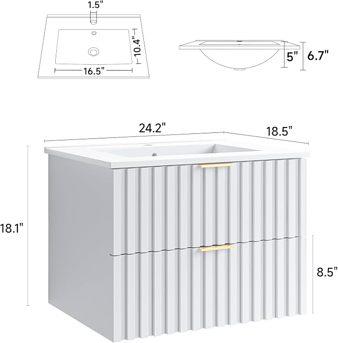 ONBRILL 24 Inch Bathroom Vanity - Image 2