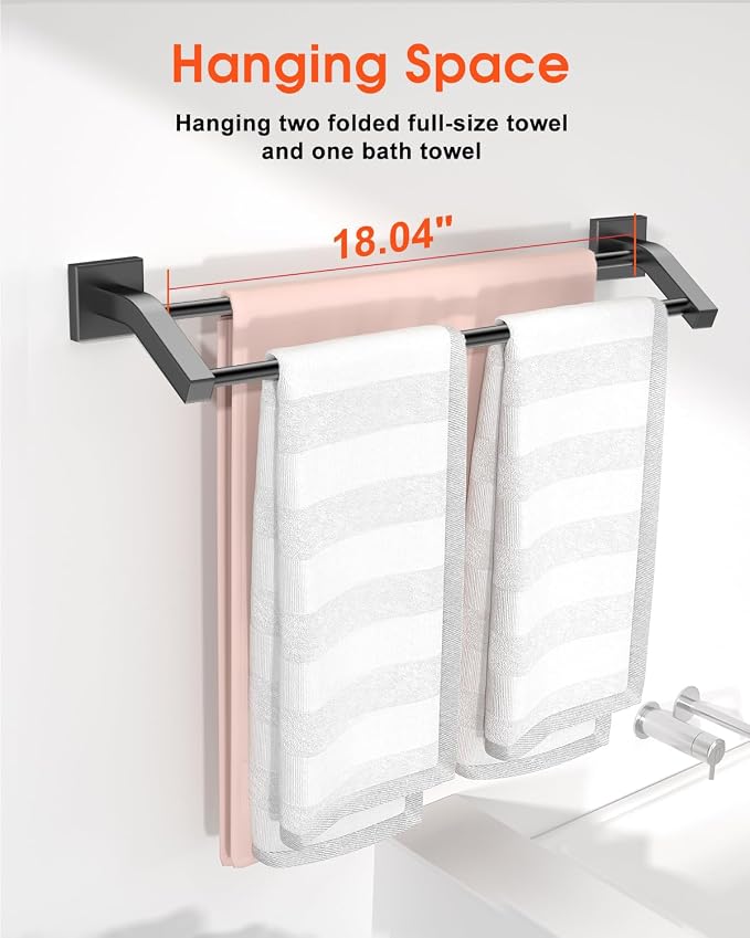 Alise Bath Double Towel Bars Towel Racks - Image 4