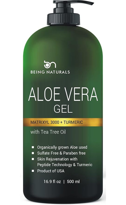 Aloe vera Gel - from 100% Pure Organic Aloe Infused by Being+Naturals