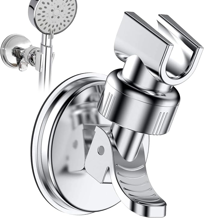 Adjustable Shower Head Holder, Suction Cup Handheld Shower Bracket, Removable by xlehoely