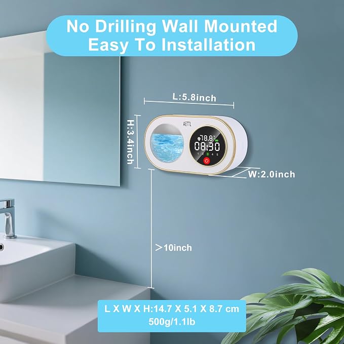 Touchless Automatic Foaming Hand Soap Dispenser Wall Mount, Kitchen Bathroom - Image 7