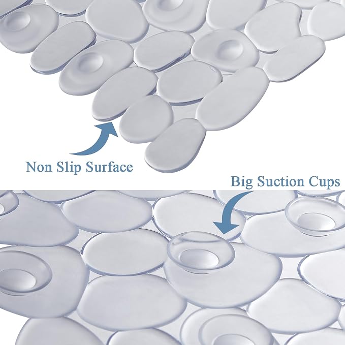 Bath Shower Mat Non Slip: Extra Large Pebble Bathtub mat - Image 4