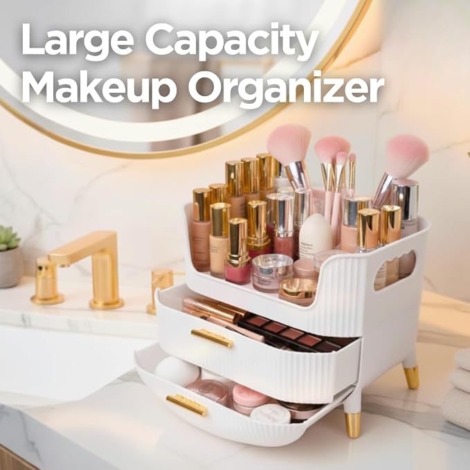Makeup Organizer with Drawers, Skincare Storage Box - Image 2