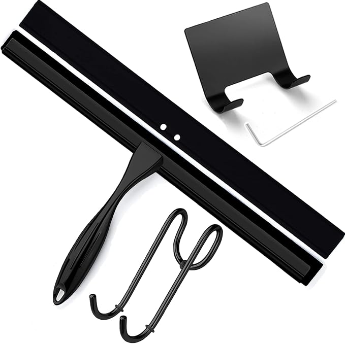Shower Squeegee for Glass Doors, 14 Inches Bathroom Squeegee by dobvyvn