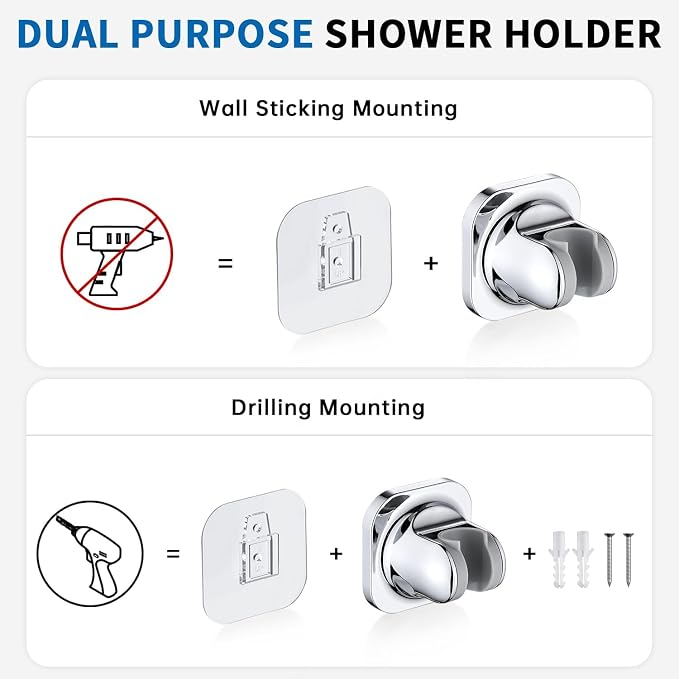 G-Promise Metal Shower Diverter, Handheld Holder Included, 3-Way Diverter - Image 5