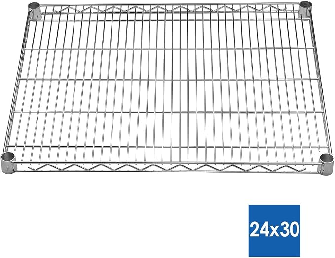 SI 24"d x 30"w x 54"h Chrome Wire Tiered Shelving Unit - Image 2