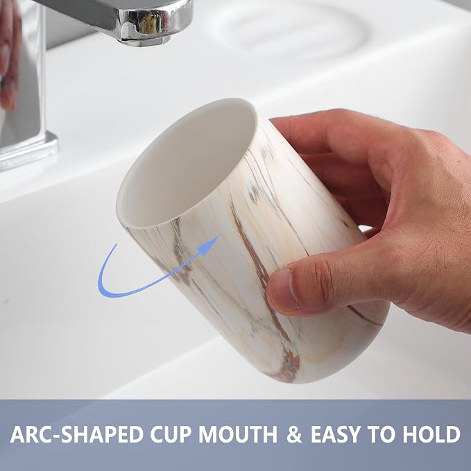 Brown Marble Toothbrush Holders - Image 3