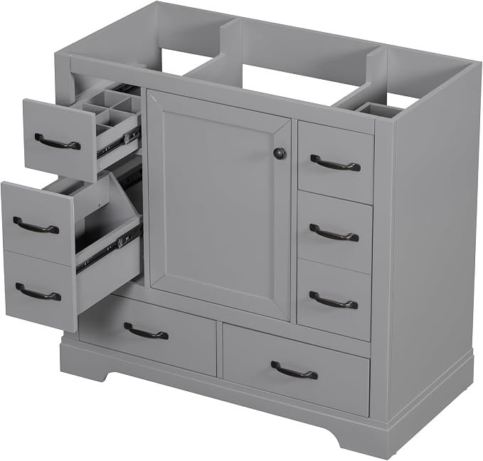 Favfurish 36" Bathroom Vanity Without Top Sink, 6-Drawer Freestanding Cabinet - Image 6