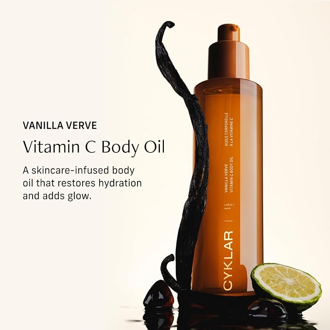CYKLAR Vitamin C Body Oil for Women and Men. Moisturizing Vanilla Verve Scented - Image 2