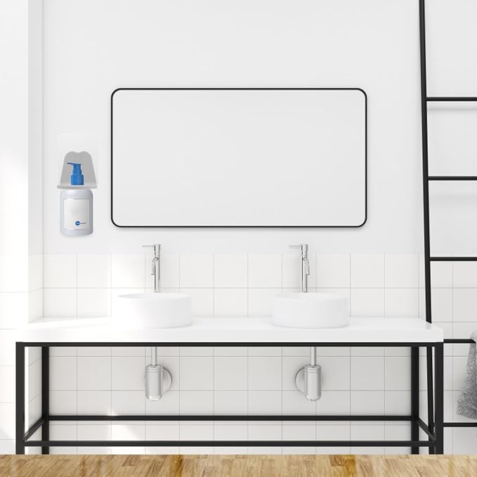 10Pcs Adhesive Hanging Storage Rack Wall-Mounted Shower Gel Bottle Holder - Image 8