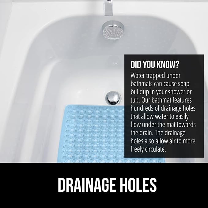 GORILLA GRIP Patented Bath Tub Shower Mat, Machine Washable Bathtub Floor Liner - Image 4