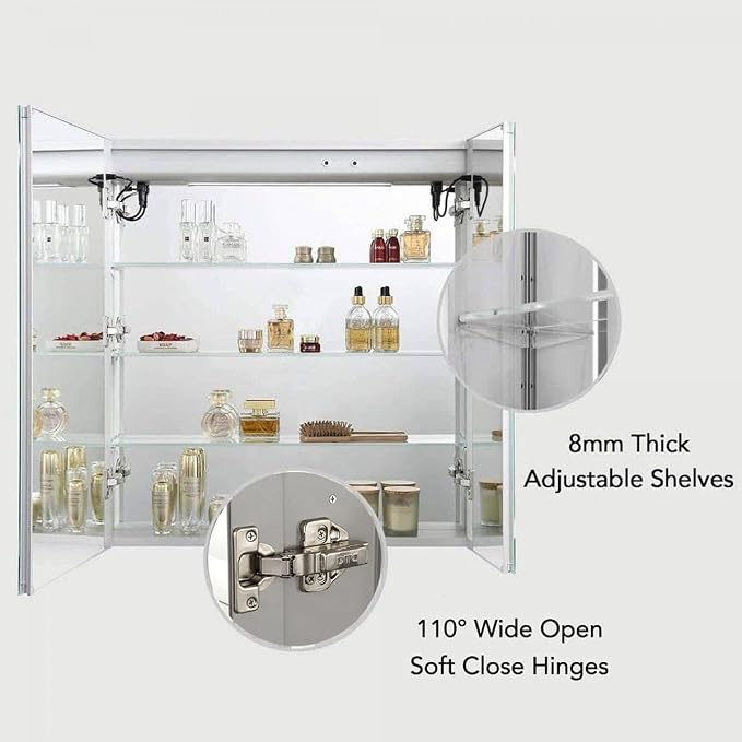 Blossom LED Mirror Medicine Cabinet - Image 6