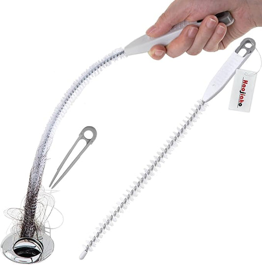 Upgraded Sink Drain Overflow Cleaning Brush, 23.6" Sewer Drain Brush, Bendable by Unknown