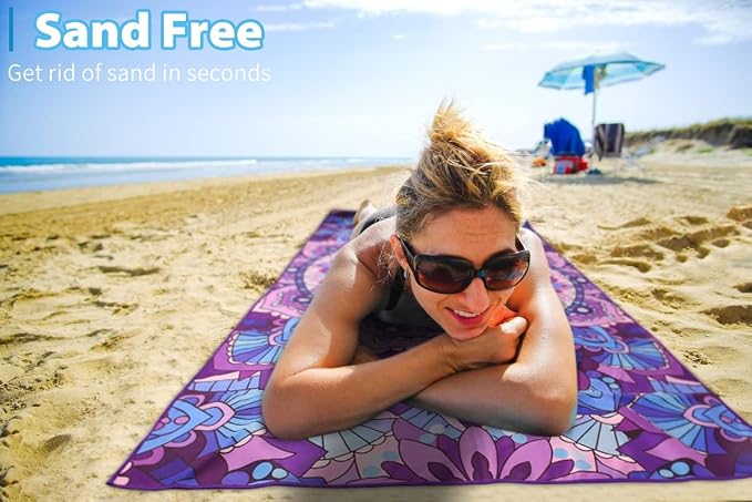 4 Pack Microfiber Oversized Lightweight Beach Towel 71"x32" XL Extra Large Thin - Image 4