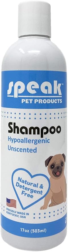 Natural Dog Shampoo, Hypoallergenic Unscented by SpeakPetProducts