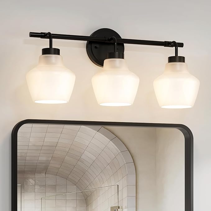 USHOWER 3-Light Bathroom Light Fixtures, Vanity Lights by USHOWER