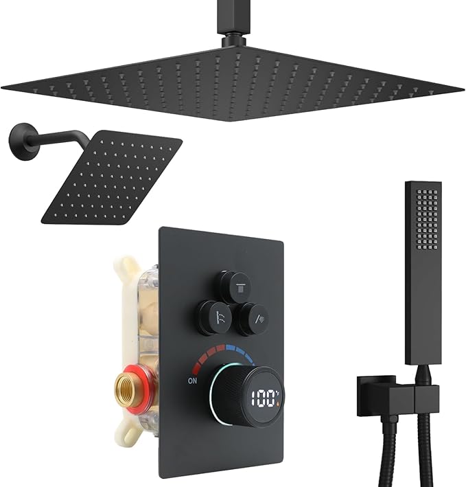 Shower System 12 Inches Rainfall Shower System Shower Head System by Backnets