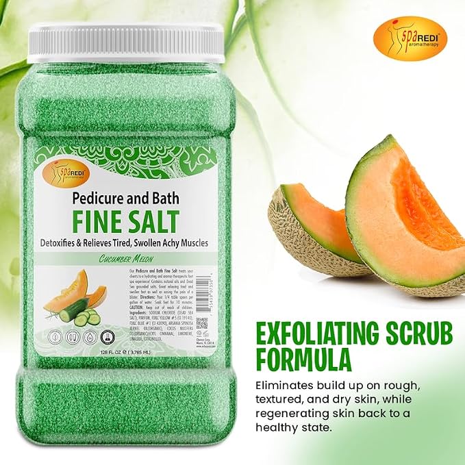 SPA REDI - Detox Foot Soak Pedicure and Bath Fine Salt, Cucumber and Melon - Image 6