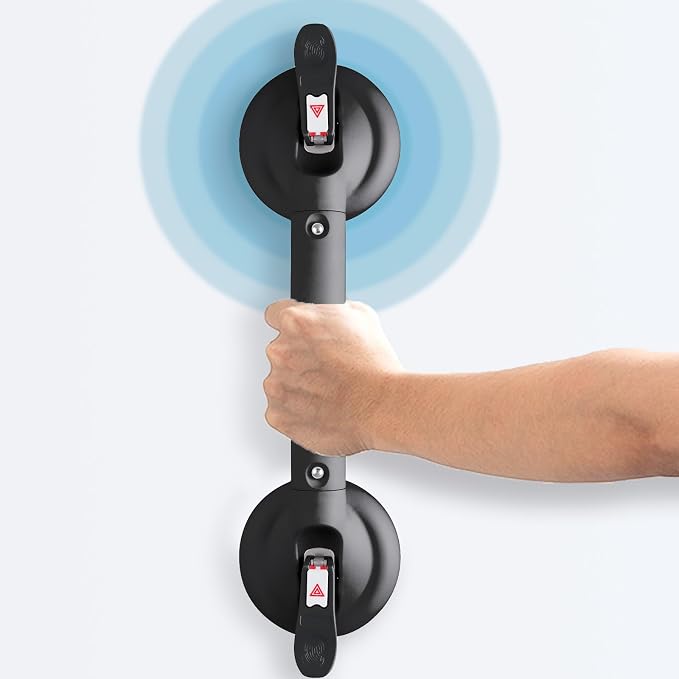 Suction Cup Grab Bars for Bathtubs and Bathroom, Tool Free Shower Handle by DARENMEDICAL