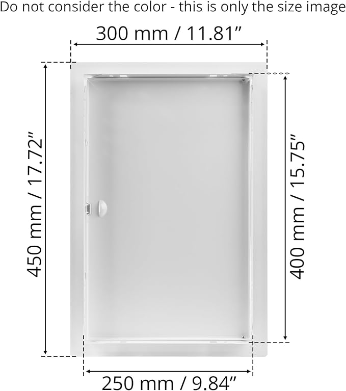10 x 16 Inch White Square Metal Plumbing Access Panel - Image 3