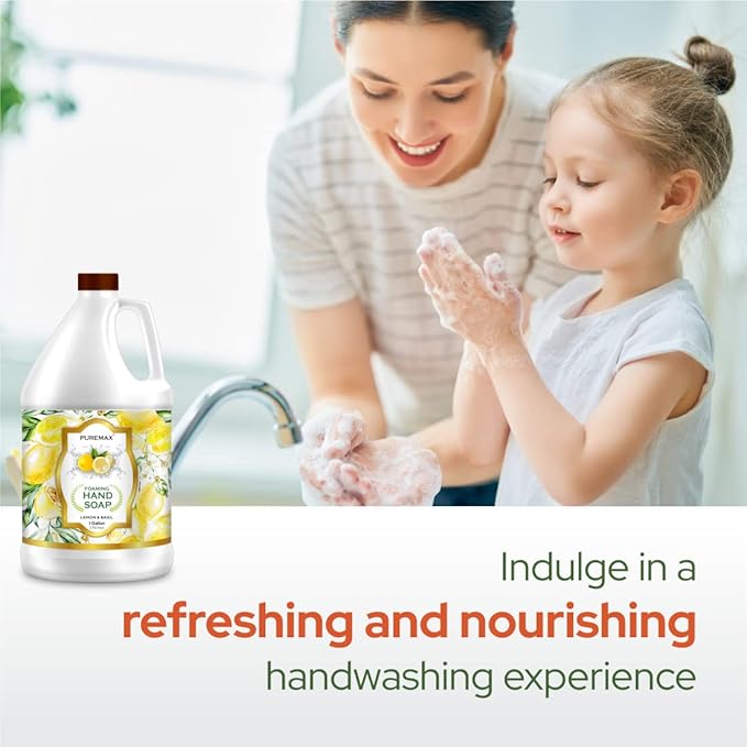 Foaming Hand Soap Refills | Lemon Basil | All-Natural | Gentle, Moisturizing | - Image 4