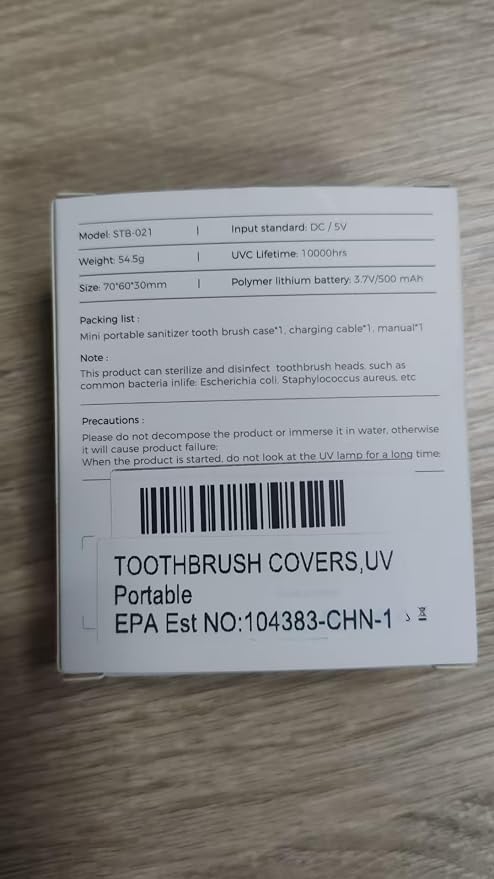 UV-C Toothbrush Cover Case and Holder Electric Travel Toothbrush Cover - Image 9