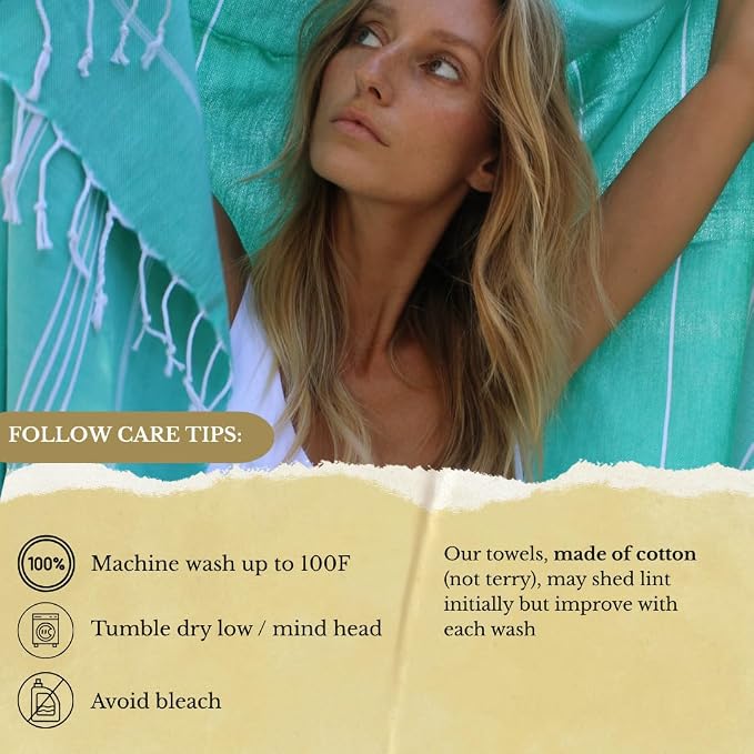 SOULMARK 100% Cotton Turkish Beach Towel - Image 3