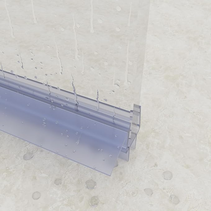 Frameless Shower Door Bottom Seal by HAUUXUEN