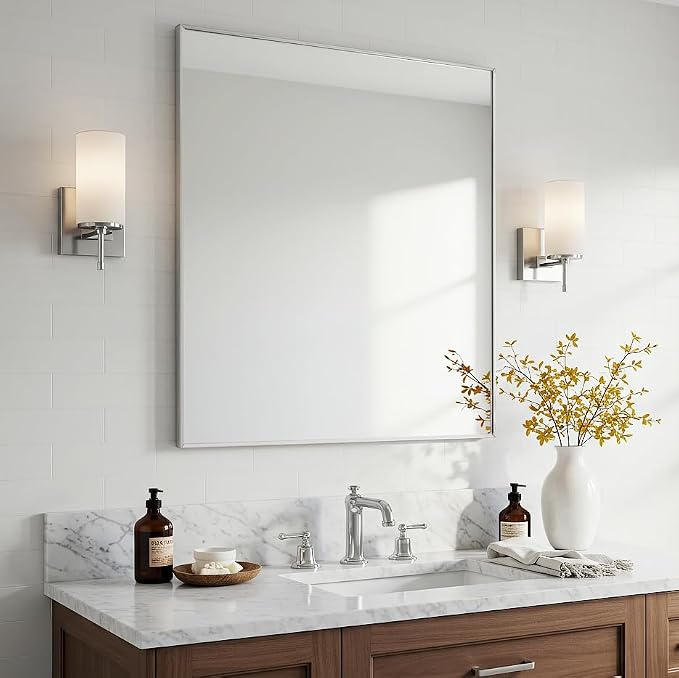 30x36 Inch Silver Bathroom Mirror by LEDLUX