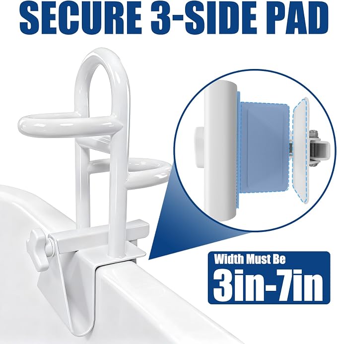 Adjustable Triple Grip Bathtub Grab Bars - Image 3