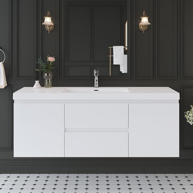 60 Inch Floating Bathroom Vanity by Runave