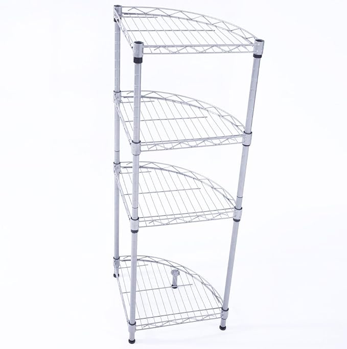 4 Tier Storage Racks Shelving, Heavy Steel Pantry Shelves, Adjustable Wire - Image 4