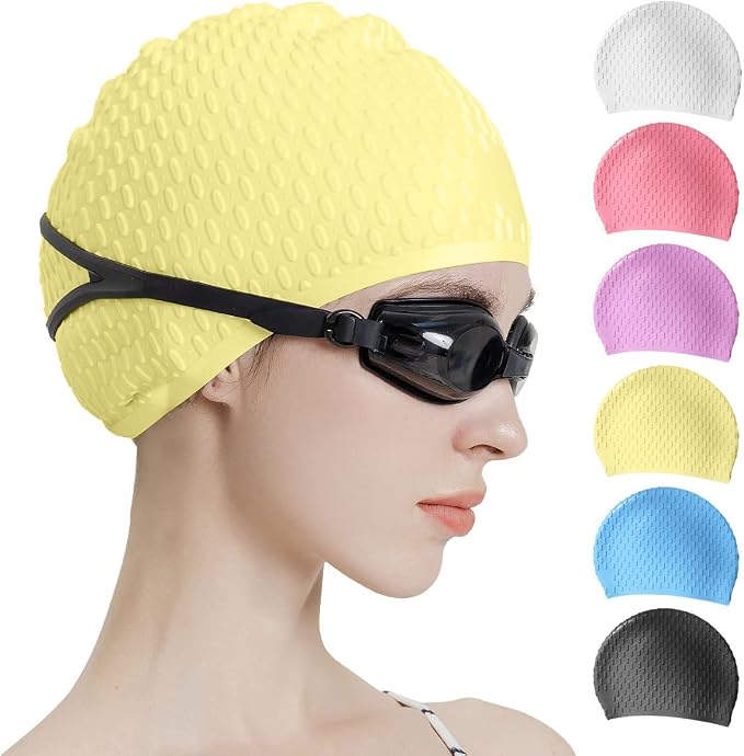 Tripsky Silicone Swim Cap, Comfortable Bathing Cap Ideal by Tripsky