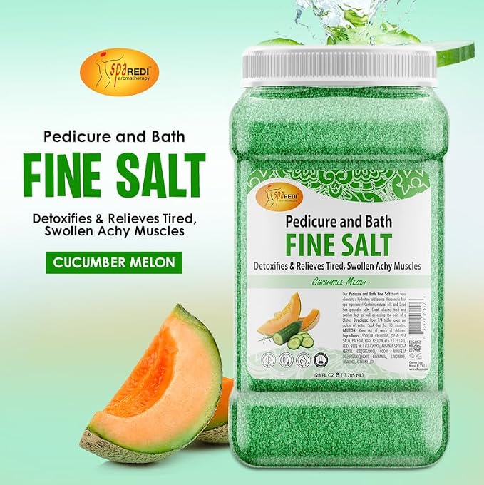 SPA REDI - Detox Foot Soak Pedicure and Bath Fine Salt, Cucumber and Melon - Image 2