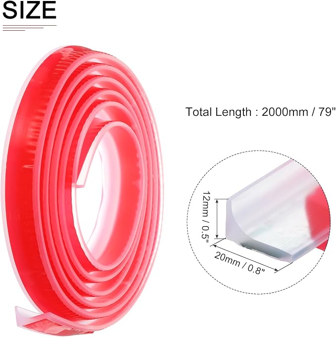 79"x0.8"x0.5" Collapsible Shower Barrier Stopper - Image 2