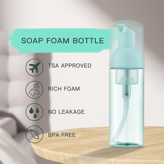Tekson 30PCS Soap Foam Bottle, Empty Travel Foaming Lash Shampoo - Image 4